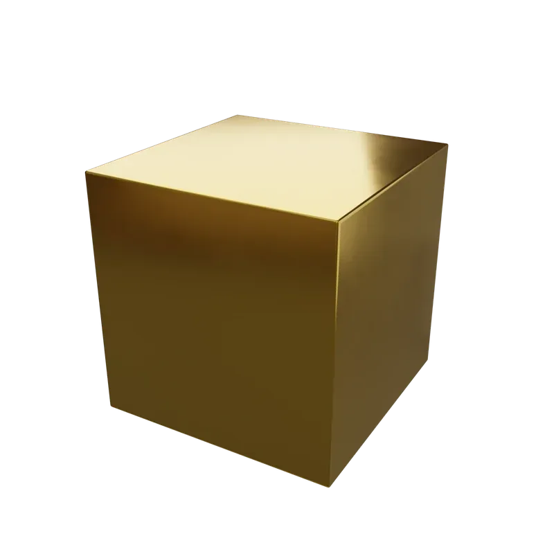 Gold cube at 29.0 mm edge length